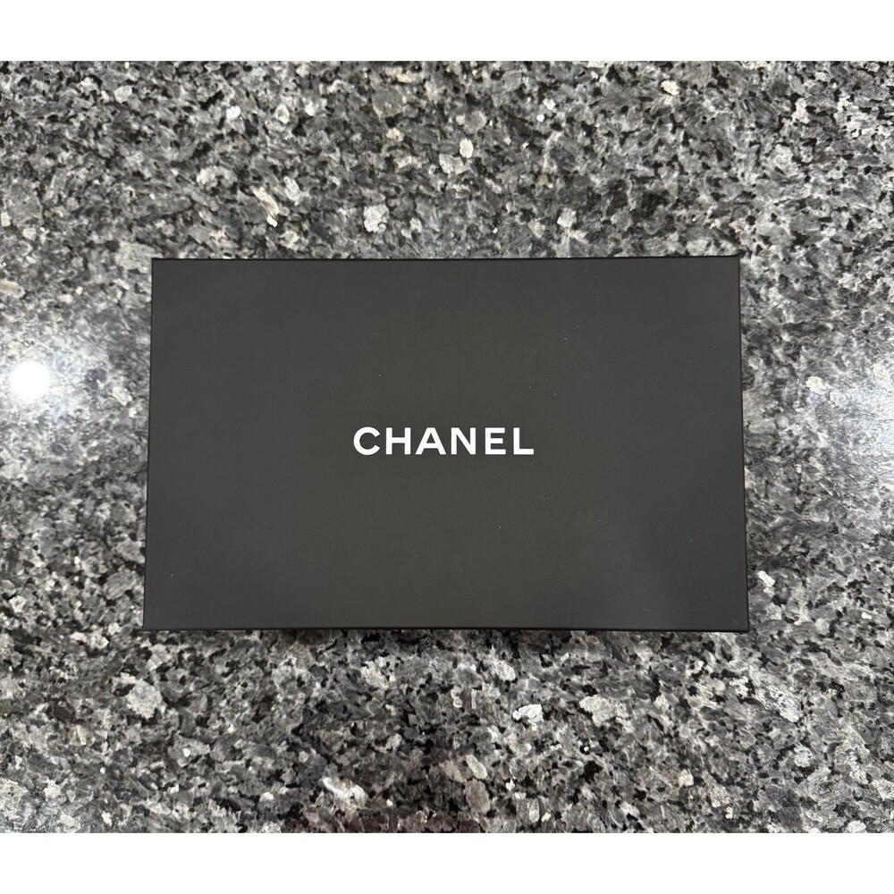 CHANEL Authentic Black Shoe Box & Tissue Ribbon Pull Off 12"x 7"x5"